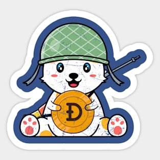 Dogecoin Soldier Sticker